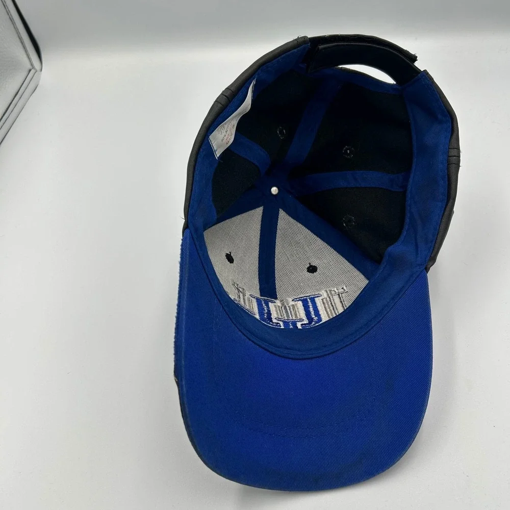 Kentucky Wildcats Baseball Cap Mens OSFA Black Blue Faux Leather Embroidered Hat